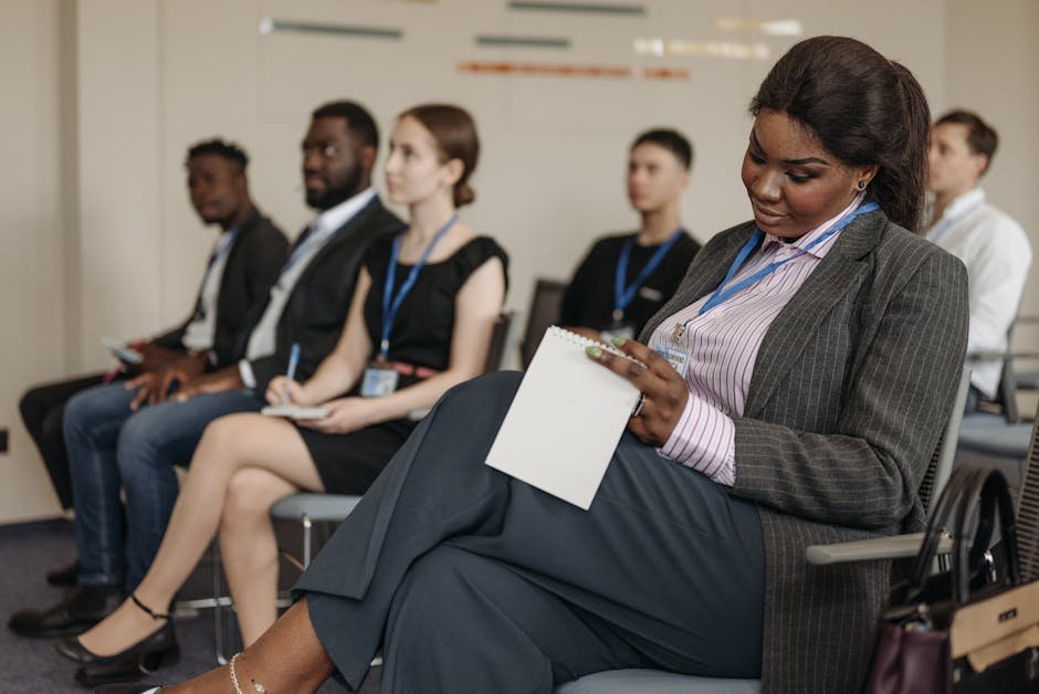 Business professionals in a seminar